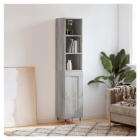 vidaXL Skříň highboard šedá sonoma 34,5 x 34 x 180 cm kompozitní dřevo