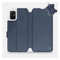 Flip pouzdro na mobil Samsung Galaxy A51 - Modré - kožené - Blue Leather