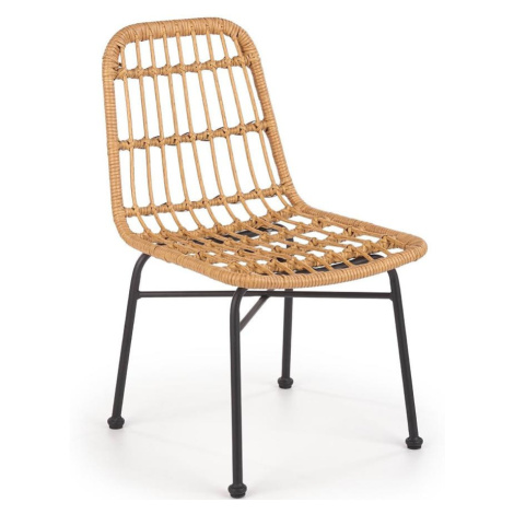 Židle K401 ratan/tkanina/kov natural/černá BAUMAX