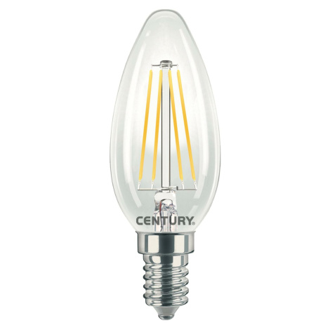 CENTURY LED FILAMENT SVÍČKA ČIRÁ 6W E14 2700K 806Lm 360d 35x98mm IP20 CEN INM1-061427