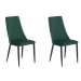 Sada dvou sametových jídelních židlí v zelené barvě CLAYTON, 116547