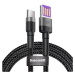 Kabel Baseus Cafule USB-C Cable Huawei SuperCharge, 1m (Black+Gray) (6953156293564)