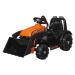 mamido  Dětský elektrický traktor s radlicí oranžový
