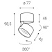 LED2 11508351D KLIP ON, CW DALI/PUSH DIM 11W 3000K stropní chrom/bílá