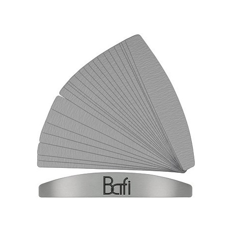 BAFI Kovová základna půlměsíc + Náhradní brusný papír půlměsíc, 180 gr, 25 ks