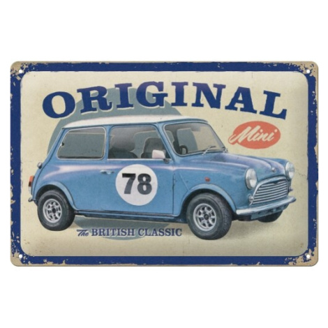 Plechová cedule Mini Cooper - The British Classic, (20 x 30 cm) POSTERSHOP