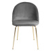 Norddan Designová židle Ernesto, šedá / mosaz