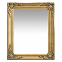 Nástěnné zrcadlo barokní styl 50 x 60 cm zlaté