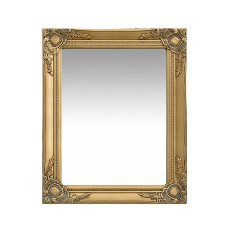 Nástěnné zrcadlo barokní styl 50 x 60 cm zlaté SHUMEE