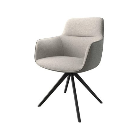 DELIFE Otočná židle Pejo-Flex světle šedá plochá tkanina podnož otočná