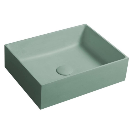 Sapho - Umyvadlo na desku FORMIGO 47,5x36,5 cm beton/zelená FG123