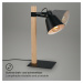 BRILONER Stolní lampa, 20 cm, max. 25 W, černá-dřevo BRILO 7406-015