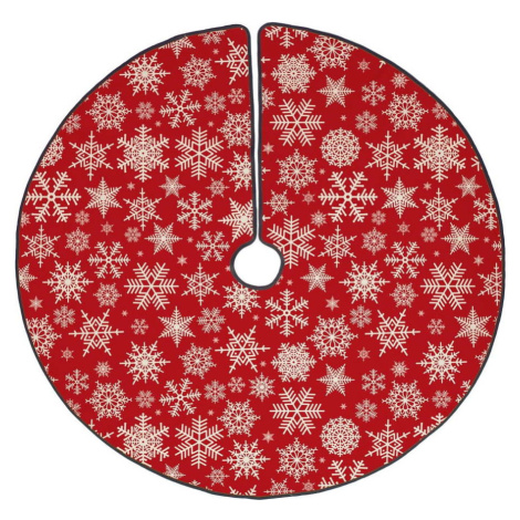 Bavlněný koberec pod vánoční stromeček Butter Kings Freezy Snowflakes, ø 130 cm