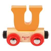Bigjigs Rail vagónek dřevěné vláčkodráhy - Písmeno U