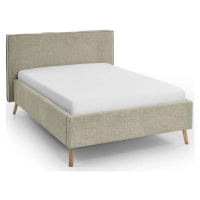 Béžová čalouněná dvoulůžková postel s úložným prostorem s roštem 140x200 cm Riva – Meise Möbel