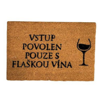 HOME ELEMENTS Rohožka Vstup povolen pouze s flaškou vína, 40 × 60 cm
