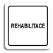 Accept Piktogram "rehabilitace" (80 × 80 mm) (bílá tabulka - černý tisk)