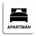 Accept Piktogram "apartmán III" (80 × 80 mm) (bílá tabulka - černý tisk bez rámečku)