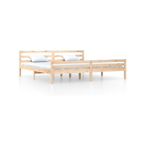 Rám postele masivní dřevo 180 × 200 cm Super King, 814834 SHUMEE