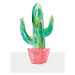 Ilustrace Painted cactus in coral plant pot, Laura Irwin, 30 × 40 cm