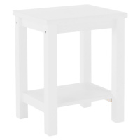 Noční stolek FOSIL, masiv / bílá
