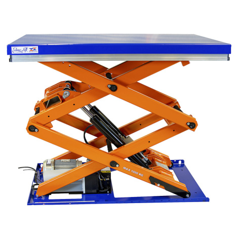 Edmolift Kompaktní zvedací stůl, nosnost 1000 kg, plošina d x š 1300 x 800 mm, rozsah zdvihu 320