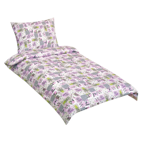 BELLATEX bavlněné povlečení 90/143, patchwork lila, 140 × 200, 70 × 90