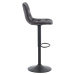 Barová židle BRIANA šedá/černá
