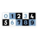 BabyOno dětská pěnová hrací podložka puzzle - čísla, 10ks, černá/modrá/bílá