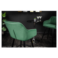 LuxD Designová barová židle Esmeralda smaragdový samet