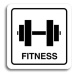 Accept Piktogram "fitness II" (80 × 80 mm) (bílá tabulka - černý tisk)