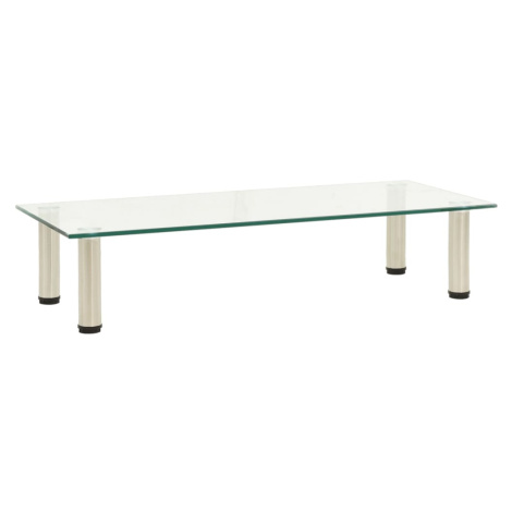 vidaXL TV stolek průhledný 80 x 35 x 17 cm tvrzené sklo