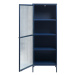 Furniria Designová vitrína Hazina 160 cm modrá