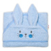Baby Nellys Dětská froté osuška s kapucí 80 x 80 cm, Cute Bunny - modrá, Baby Nellys