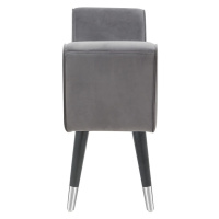LuxD Designová lavice Dafina 90 cm šedý samet