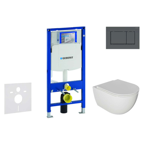 Geberit Duofix - Set předstěnové instalace, klozetu Oudee a sedátka softclose, tlačítko Sigma30,