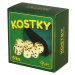 Hrací kostky bílé 6 ks s kelímkem v krabičce