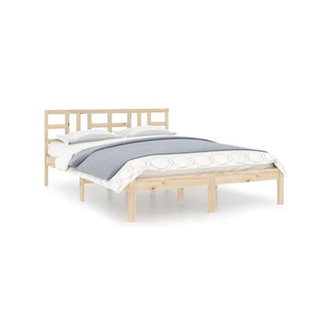 Rám postele masivní dřevo 140 × 200 cm, 3105405 SHUMEE
