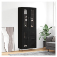 vidaXL Skříň highboard černá 69,5 x 34 x 180 cm kompozitní dřevo