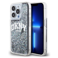 DKNY Liquid Glitter Arch Logo kryt iPhone 15 Pro černý