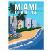 Ilustrace Miami Beach City Skyline, Retro Poster., VectorUp, 30 × 40 cm