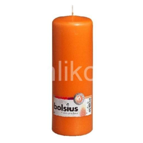 Válcová svíčka 20cm BOLSIUS oranžová