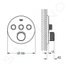 GROHE Grohtherm SmartControl Termostatická sprchová podomítková baterie, 3 ventily, Hard Graphit