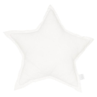Cotton & Sweets Mini lněný polštář hvězda bílý 38 cm