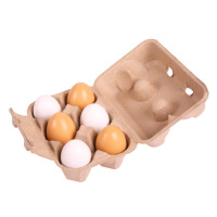 Bigjigs Toys potraviny - Dřevěné vajíčka v krabičce 6ks