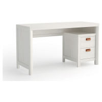 Estila Klasický designový psací stolek se dvěma šuplíky Lyon z kvalitního borovicového dřeva v m