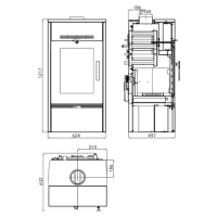 Kamna s výměníkem FARUM, Woodstone Prestige HS0433437000000