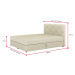 Expedo Čalouněná postel boxspring SCARLETT + topper, 160x200, itaka 15