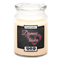 IMPAR Svíčka s vůní vanilky - Domov = láska 500 g