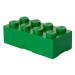 LEGO® box na svačinu 8 - tmavě zelená 100 x 200 x 75 mm